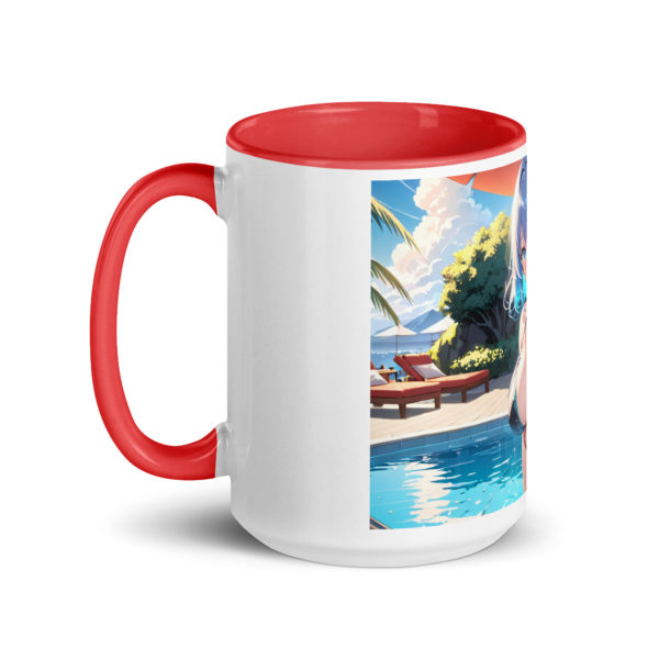 Kawaii Anime Waifu Mug, Cute Girl Cup with Vibrant Color Inside - Image 12