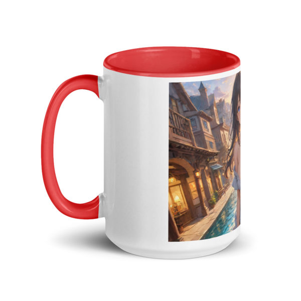 Ecchi Anime Girl Mug, Kawaii Waifu Design with Colored Interior - Image 12