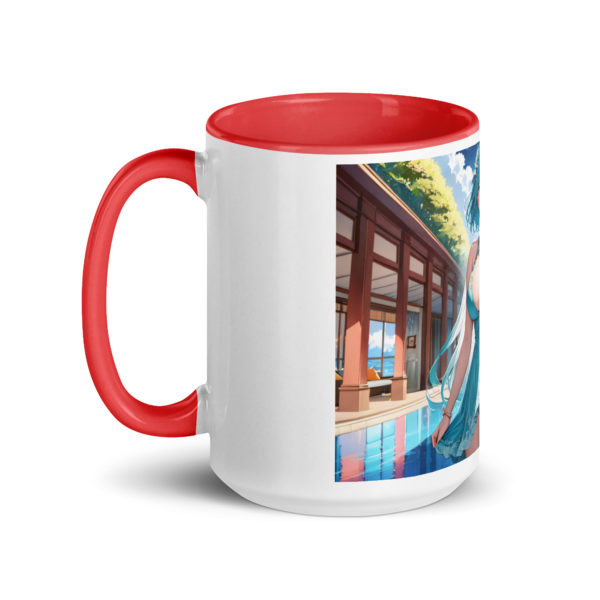 Hot Anime Waifu Mug, Kawaii Ecchi Girl with Vibrant Colored Interior - Image 12