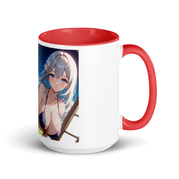 Hot Anime Waifu Mug, Ecchi Girl Coffee Cup with Colored Interior - Image 14