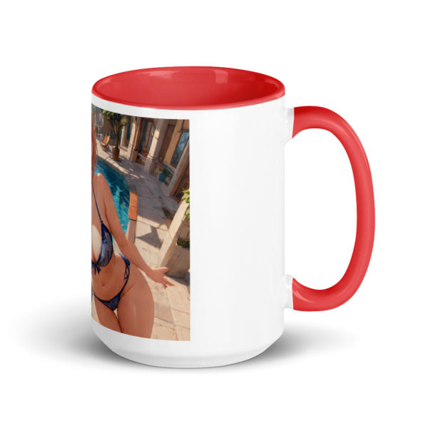 Ecchi Waifu Ceramic Mug, Hot Anime Girl with Color Inside - Image 10