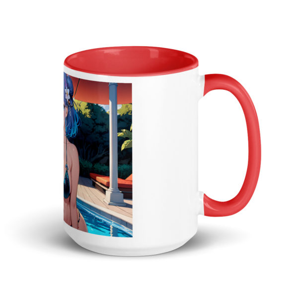 Kawaii Anime Waifu Mug, Cute Girl Cup with Vibrant Color Inside - Image 10