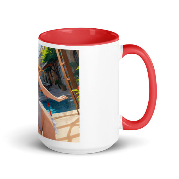 Aesthetic Waifu Mug, Cute Anime Girl Ceramic Cup with Color Inside - Image 10