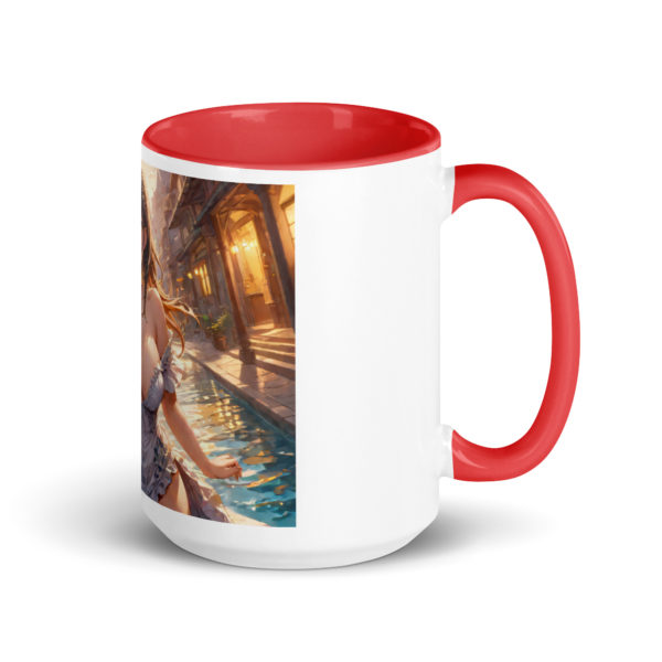 Ecchi Anime Girl Mug, Kawaii Waifu Design with Colored Interior - Image 10