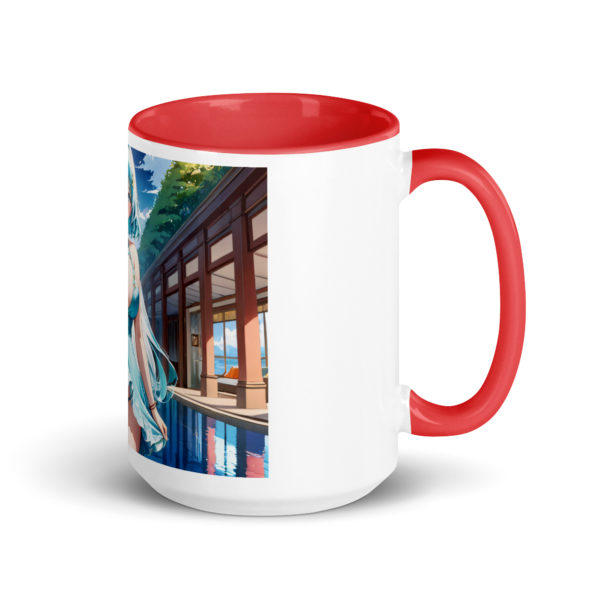 Hot Anime Waifu Mug, Kawaii Ecchi Girl with Vibrant Colored Interior - Image 11