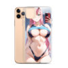 Zero Two #001 Waifu Phone Guard | Clear Case for iPhone - Image 2
