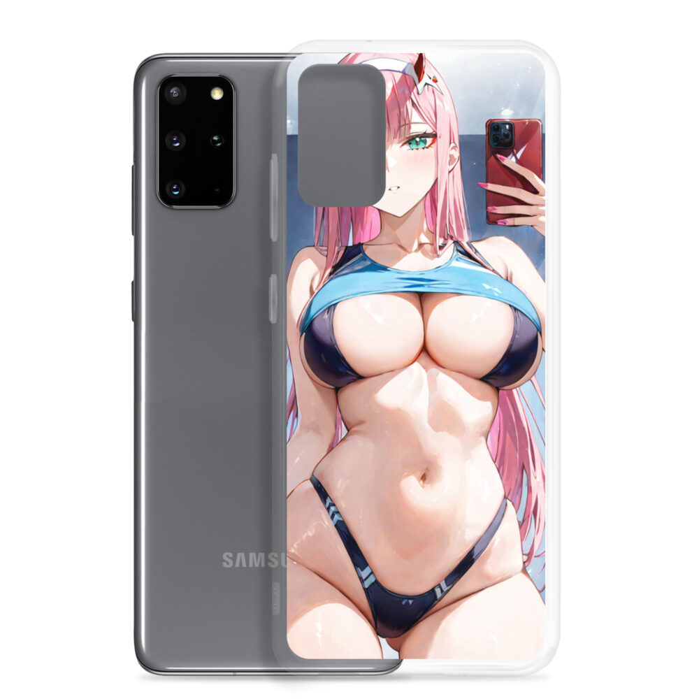 Zero Two Waifu Phone Guard | Clear Case for Samsung - Image 3