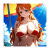 Nami #001 Waifu Kiss Cut Premium Sticker