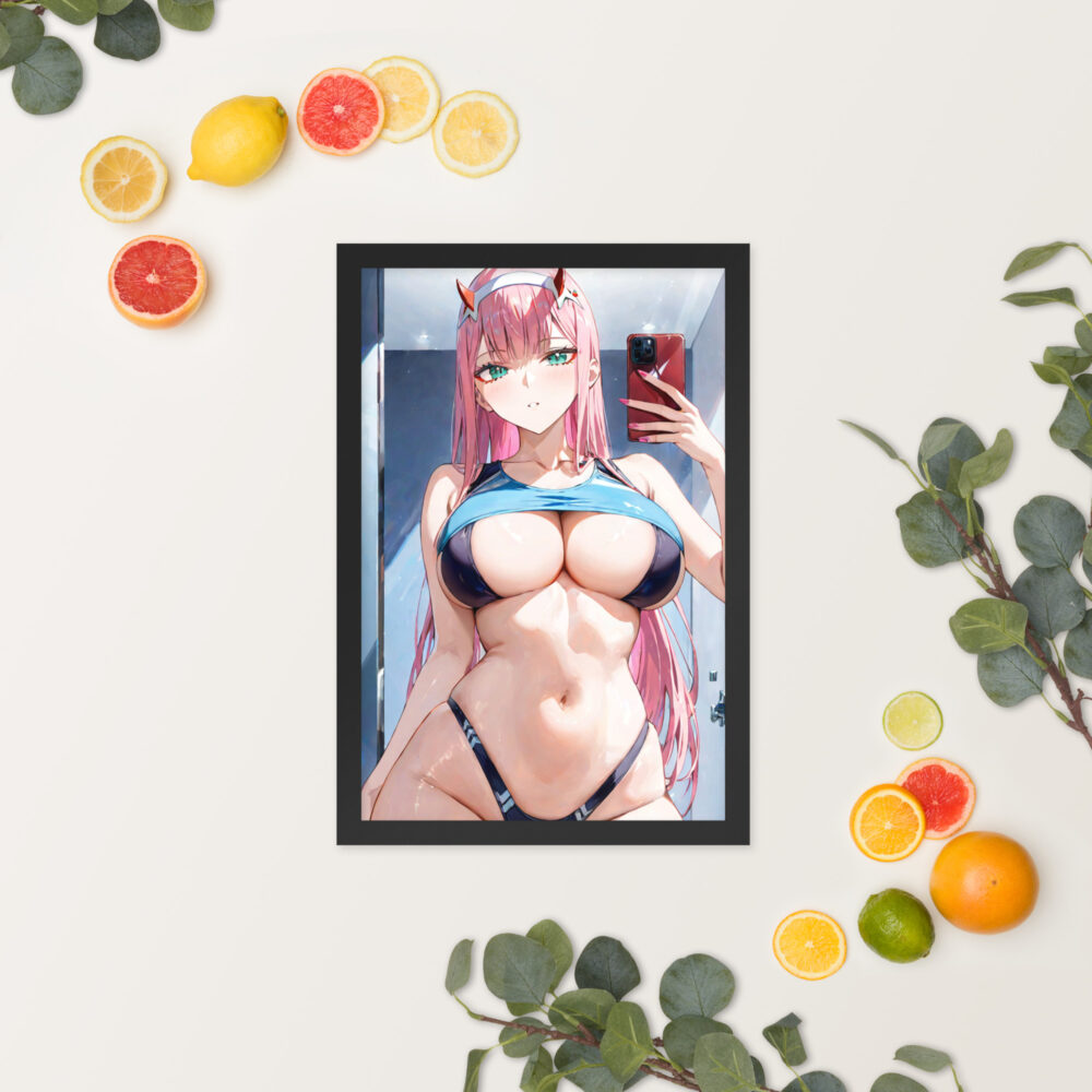 Zero Two Waifu Framed Poster | Anime Wall Decoration - Image 3