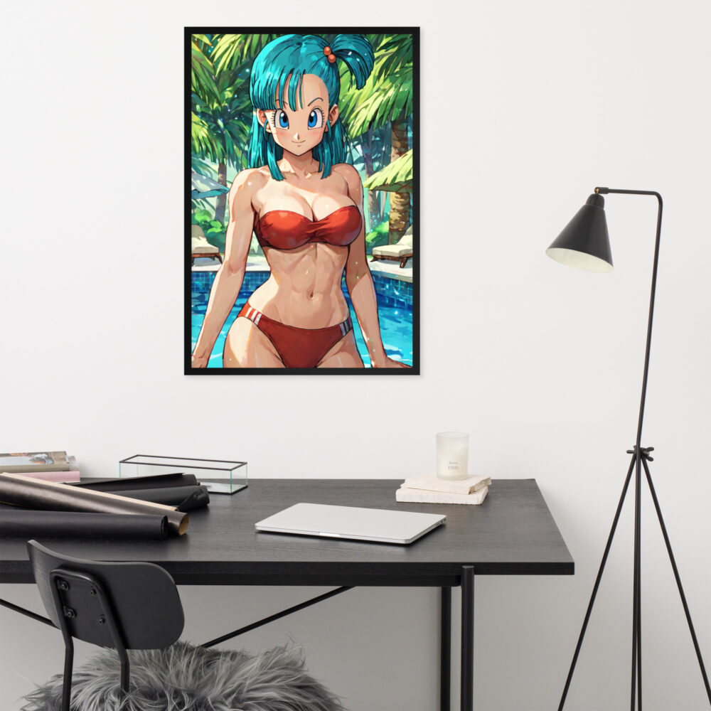 Bulma Waifu Framed Poster | Anime Wall Decoration