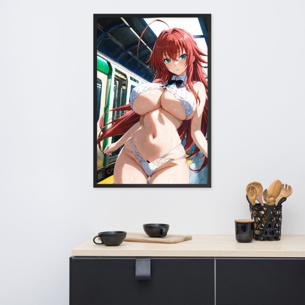 Rias Gremory Waifu Framed Poster | Anime Wall Decoration