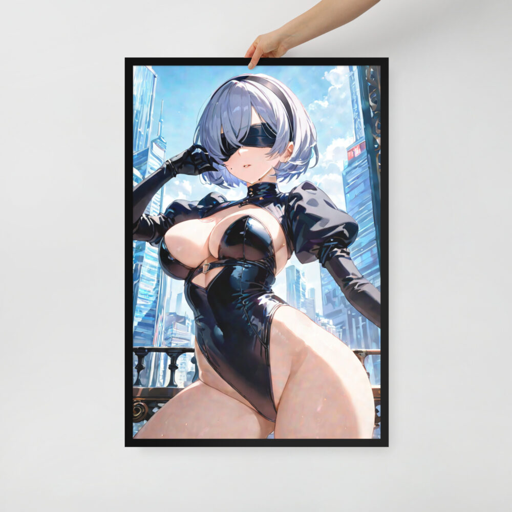 2B #001 Waifu Framed Poster | Anime Wall Decoration