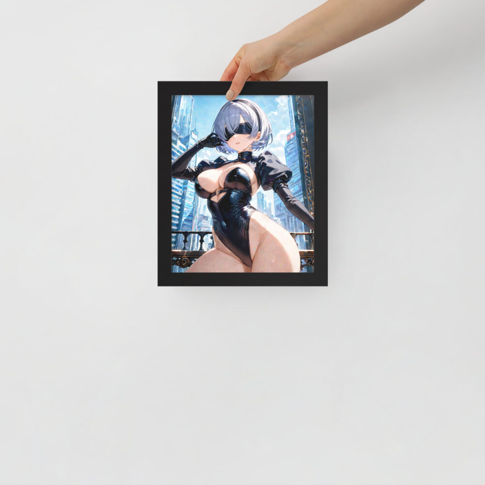 2B #001 Waifu Framed Poster | Anime Wall Decoration - Image 2