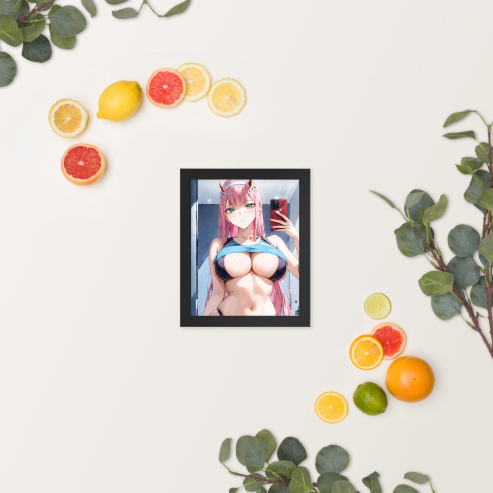 Zero Two Waifu Framed Poster | Anime Wall Decoration - Image 2