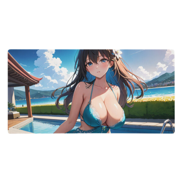 Anime Girl Waifu in bikini at the pool - Gaming mouse pad